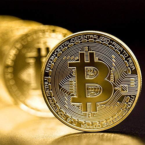 Altın Kaplama Bitcoin Sikke Çoğaltma hatıra parası Sanat Koleksiyon Fiziksel hatıra parası Toplayıcı Para Birimi-1