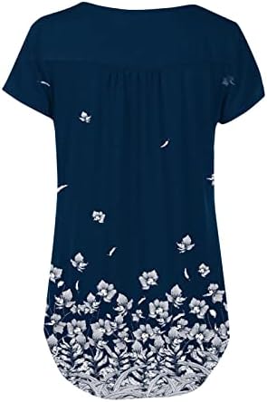 Güz Yaz Üst Kızlar Kısa Kollu Ekip Boyun Pamuk Çiçek Grafik Düğme Aşağı Bluz Gömlek Bayan BJ BJ