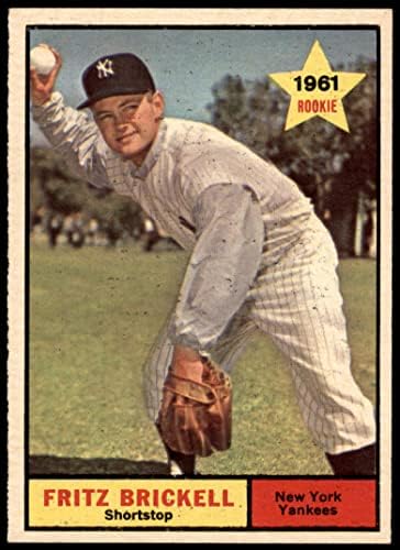 1961 Topps 333 Fritz Brickell New York Yankees (Beyzbol Kartı) VG/ESKİ Yankees