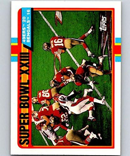 1989 Topps 1 Süper Kase XXIII 49ers NFL Futbol Kartı NM-MT