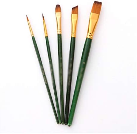 WXBDD 5 adet / grup Suluboya Boya Fırçası Seti Ahşap Saplı Naylon Boya Fırçası Kalem Profesyonel Yağlıboya Çizim Aracı