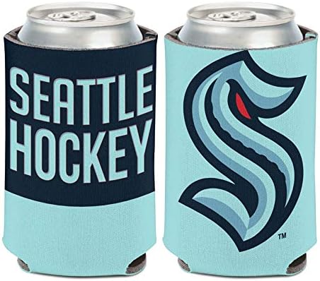 WinCraft NHL Seattle Kraken Hokeyi 1'li Paket 12 oz Soğutabilir. (Katlanabilir, 2 Taraflı Tasarım)