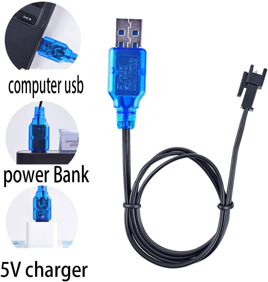3.7 V 800mA Hızlı USB şarj aleti Kablosu ile SM-2P Konnektör Fişi için fit 3.7 V 500mAh 800mAh 1500mAh Lityum Lipo