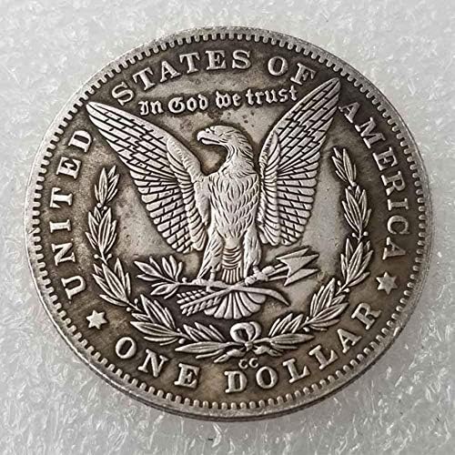 Morgan Kız Oyma Nikel İlginç Dekorasyon hatıra parası 1881 Dolaşıp Nikel Amerikan Eski Morgan Keşif Geçmişi El Yapımı