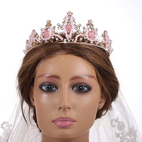 Brinote Barok Taç ve Tiaras Küpe Prenses Kristal Headpieces Gelin saç aksesuarları düğün takısı seti Kadınlar ve Kızlar