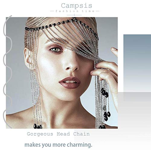 Campsıs Festivali Kafa Zinciri Altın Kristal Gyspy Başlığı Takı Ayarlanabilir Kafa Bandı Elastik saç aksesuarları
