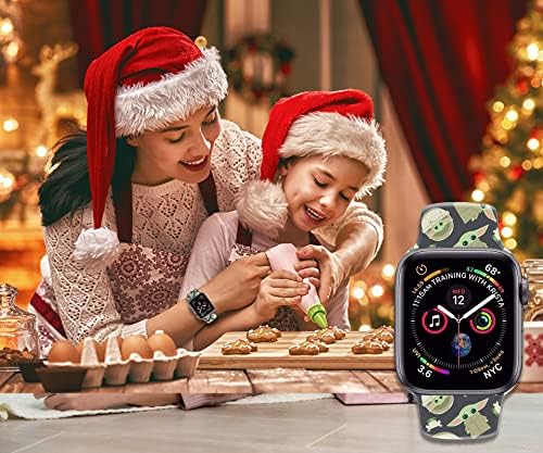 Karikatür Sevimli Bebek saat kayışı Apple Watch ile uyumlu,Erkekler kadınlar için Apple saat kordonları çocuk Tüm