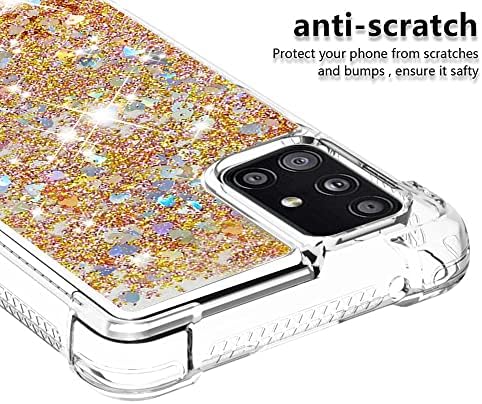 Telefon Kılıfı Kapak Glitter Kılıf Samsung Galaxy A71 5G Kılıf ile uyumlu Kadın Kızlarla uyumlu Girly Sparkle Sıvı