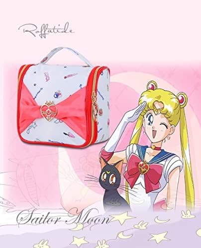 Roffatıde Anime Sailor Moon makyaj Organizatör Çantası Seyahat Sevimli Kozmetik Çantası Suya dayanıklı makyaj çantası