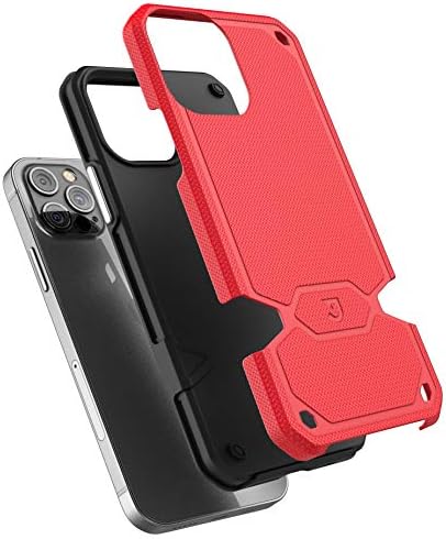Jaagd İnce Şok Emici Sağlam Kılıf iPhone 12 Kılıf ile uyumlu; iPhone 12 Pro Kılıf ile Uyumlu (Kırmızı)