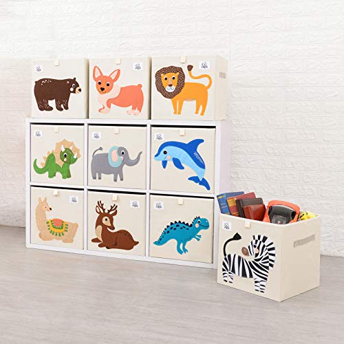 CLCROBD Katlanabilir Hayvan Küp eşya kutuları Kumaş Oyuncak Kutusu / Göğüs / Organizatör Çocuk Kreş, 13 inç (Lama